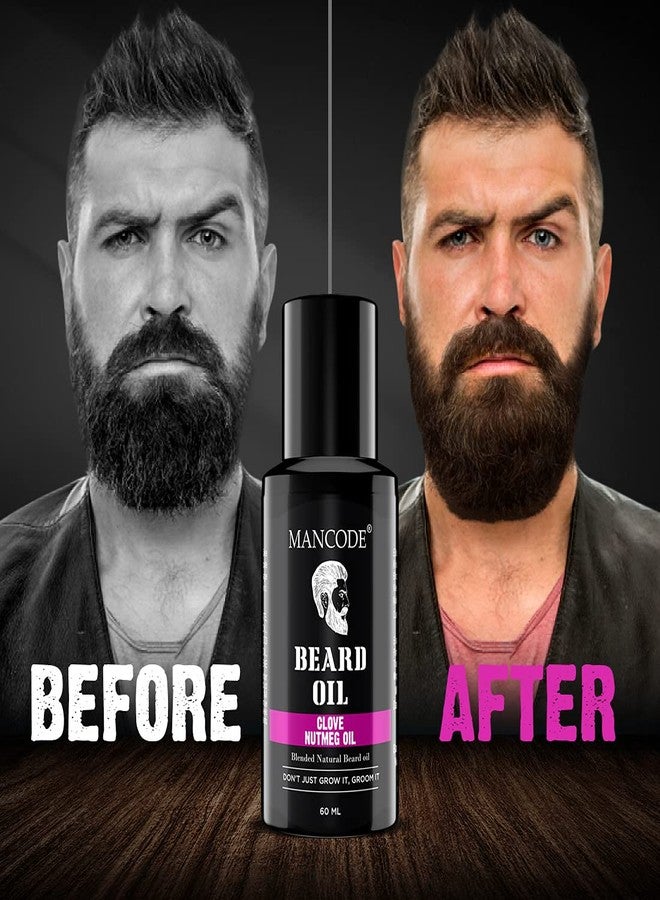 MAN CODE Mancode Beard & Hair Growth Oil, 60ml |With Clove & Nutmeg Natural Oils including Vitamin E Hair Oil for Thicker & Longer Beard | Beard Oil for Uneven, Patchy & Fast Beard Growth | Growth Oil for Stronger & Fuller Beard Hair - Image 4